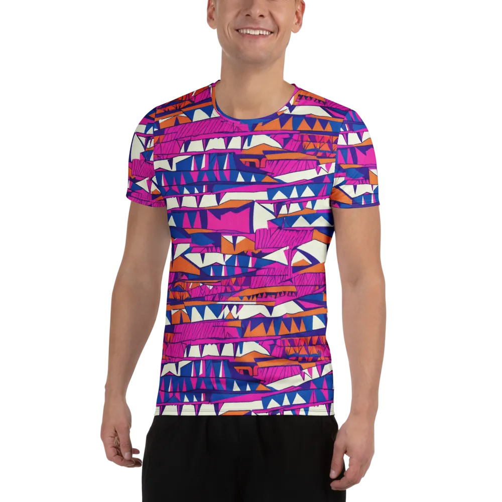 Neon Canyon on Men's Athletic T-Shirt — Front