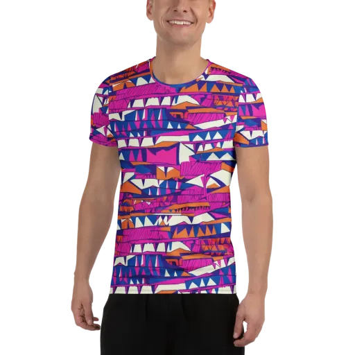 Neon Canyon on a Men's Athletic T-Shirt