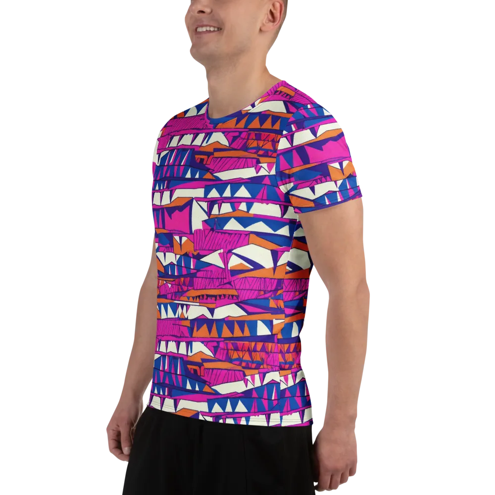 Neon Canyon on Men's Athletic T-Shirt — Left