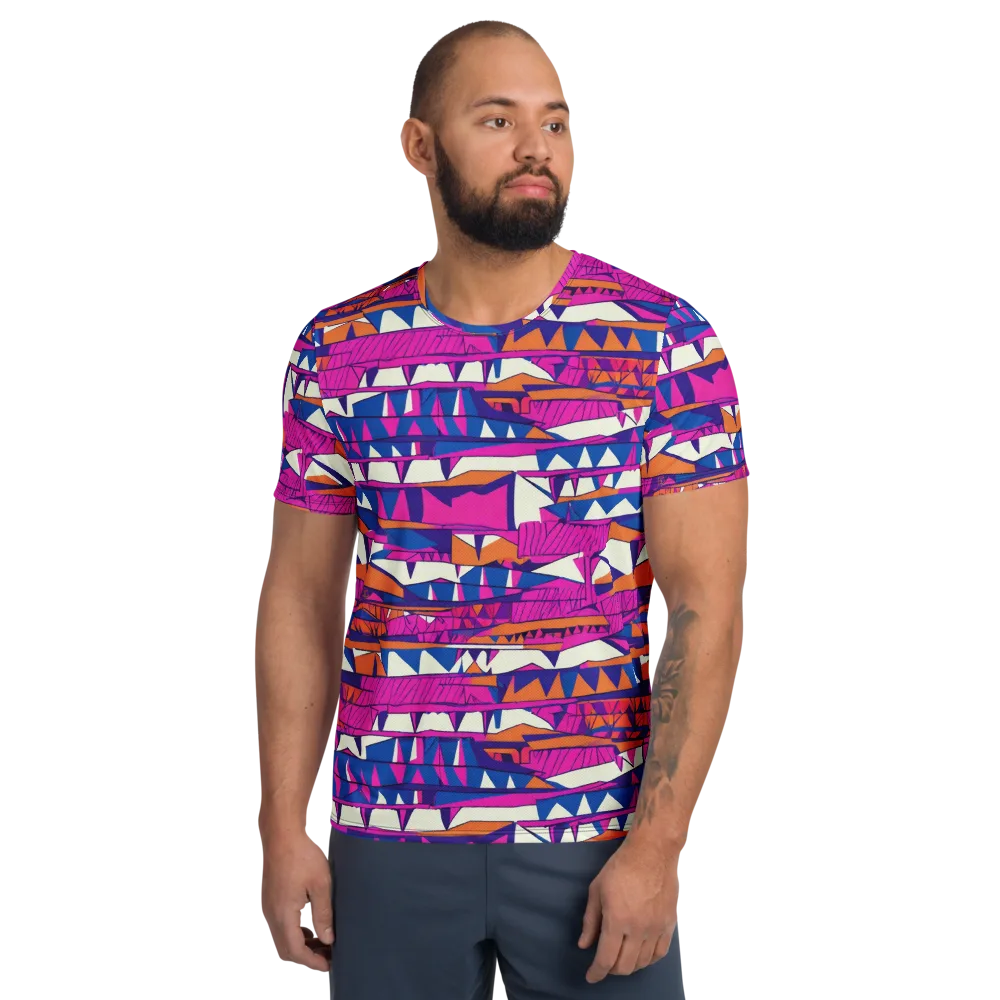 Neon Canyon on Men's Athletic T-Shirt — Front
