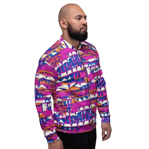 Neon Canyon on a Bomber Jacket
