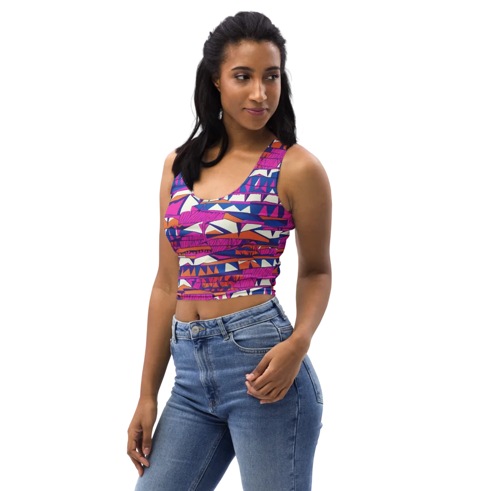 Neon Canyon on Crop Top — Left Front