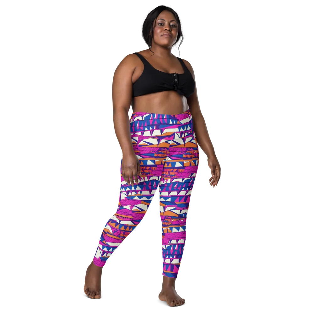 Neon Canyon on Leggings with Pockets — Front