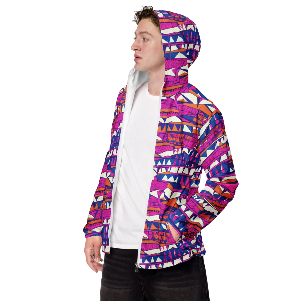 Neon Canyon on Men's Windbreaker — Left Front