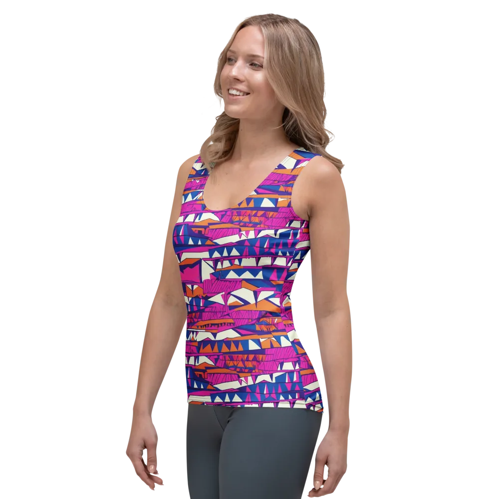 Neon Canyon on Women's Tank Top — Left Front