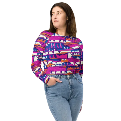 Neon Canyon on a Long Sleeve Crop Top