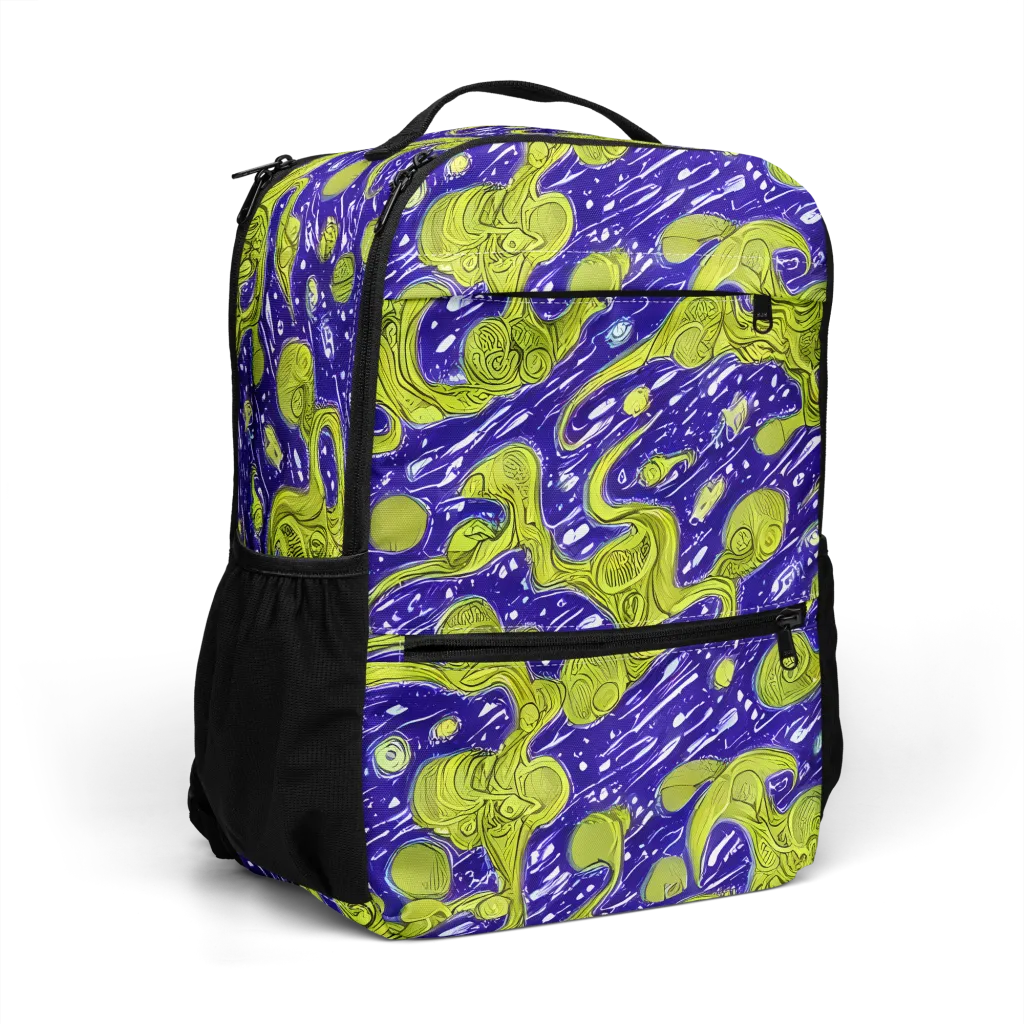 Lime Current on Utility Backpack — Right Front
