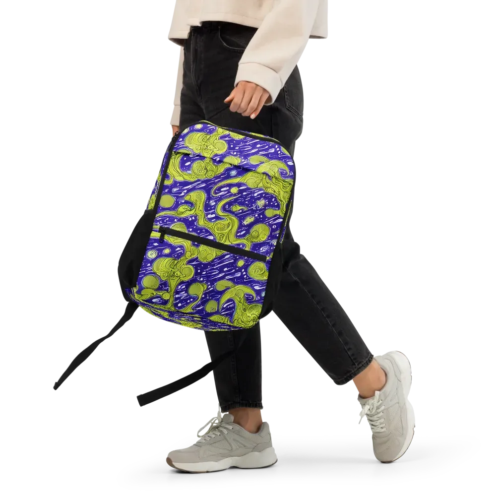 Lime Current on Utility Backpack — Front