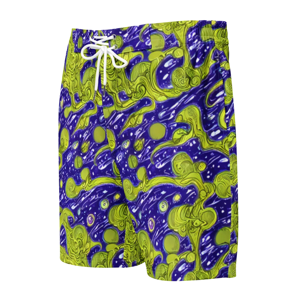 Lime Current on Men's Board Shorts — Front