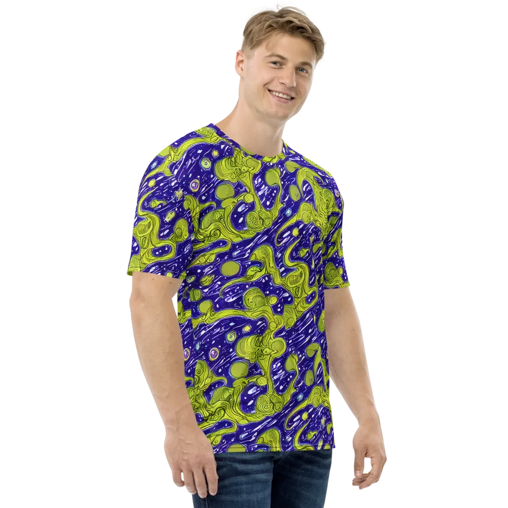 Lime Current on Men's Crew Neck T-Shirt — Right