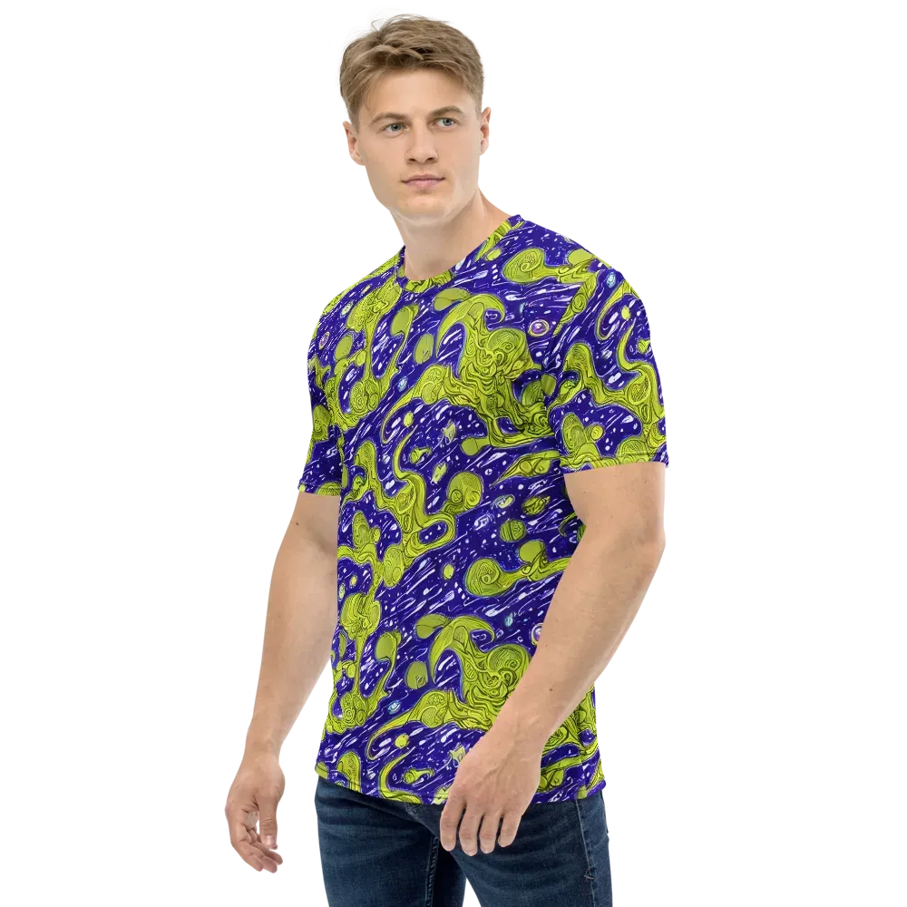 Lime Current on Men's Crew Neck T-Shirt — Left