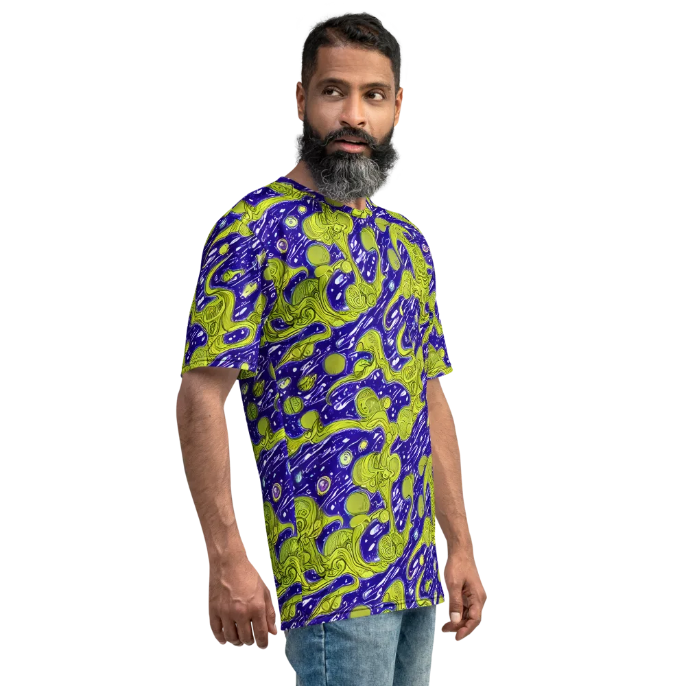 Lime Current on Men's Crew Neck T-Shirt — Right