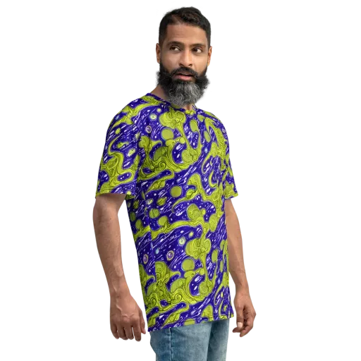 Lime Current on a Men's Crew Neck T-Shirt