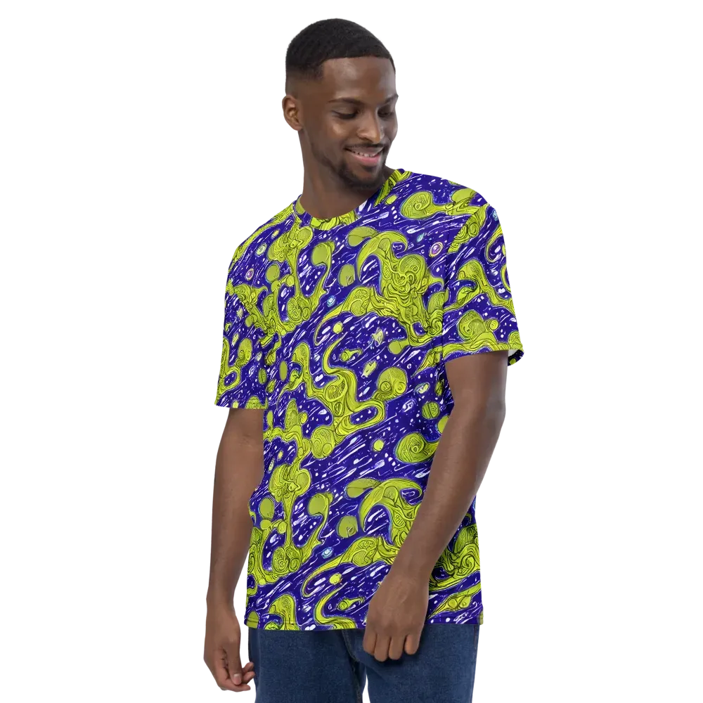 Lime Current on Men's Crew Neck T-Shirt — Left