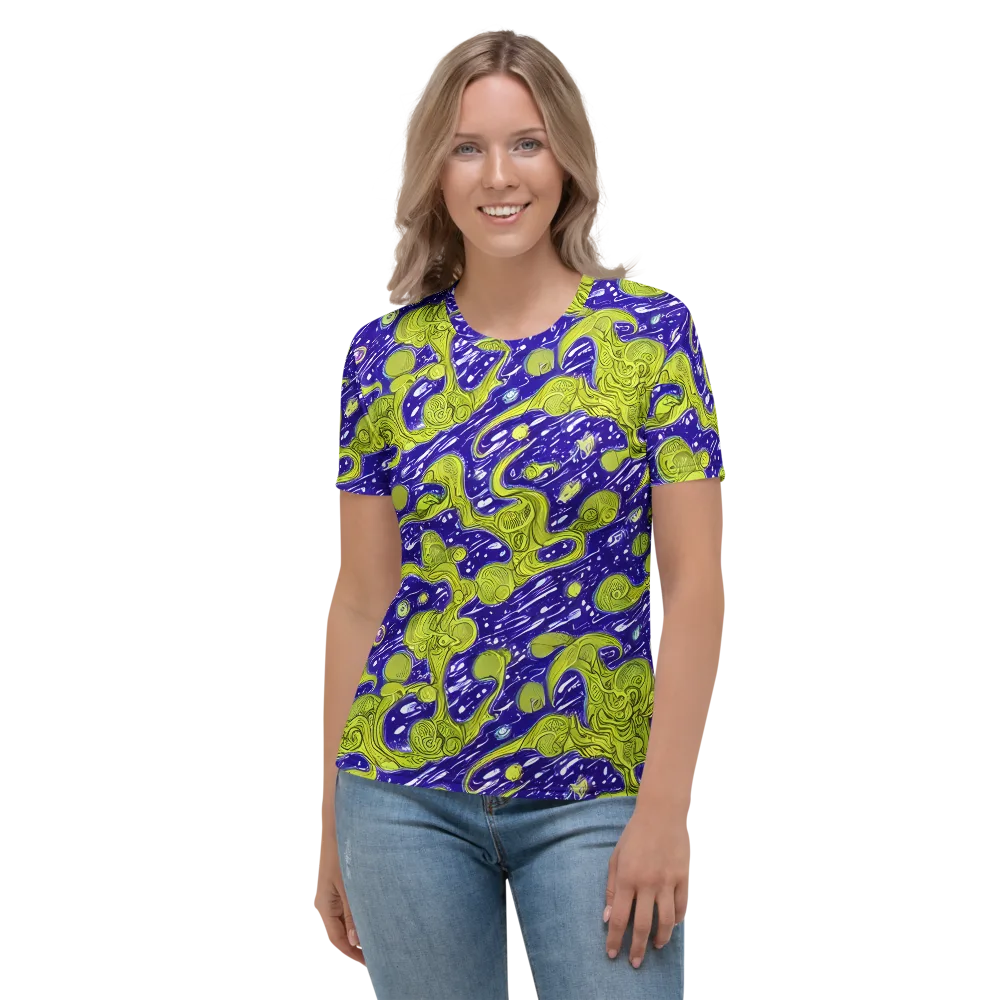 Lime Current on Women's Crew Neck T-Shirt — Front
