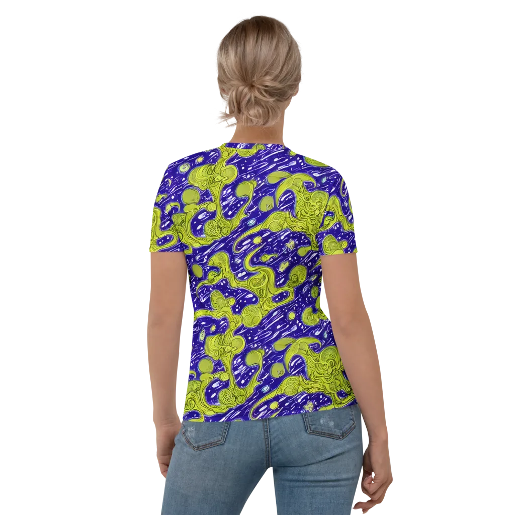 Lime Current on Women's Crew Neck T-Shirt — Back