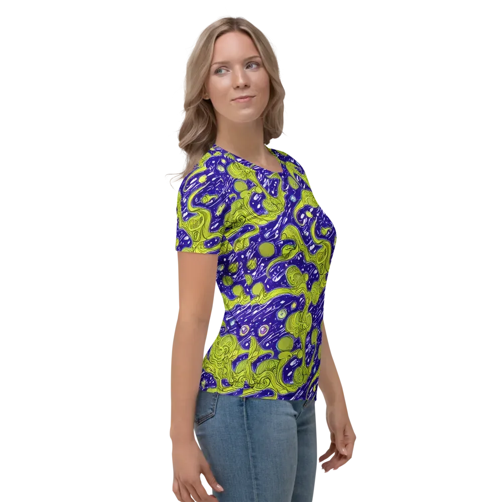 Lime Current on Women's Crew Neck T-Shirt — Right