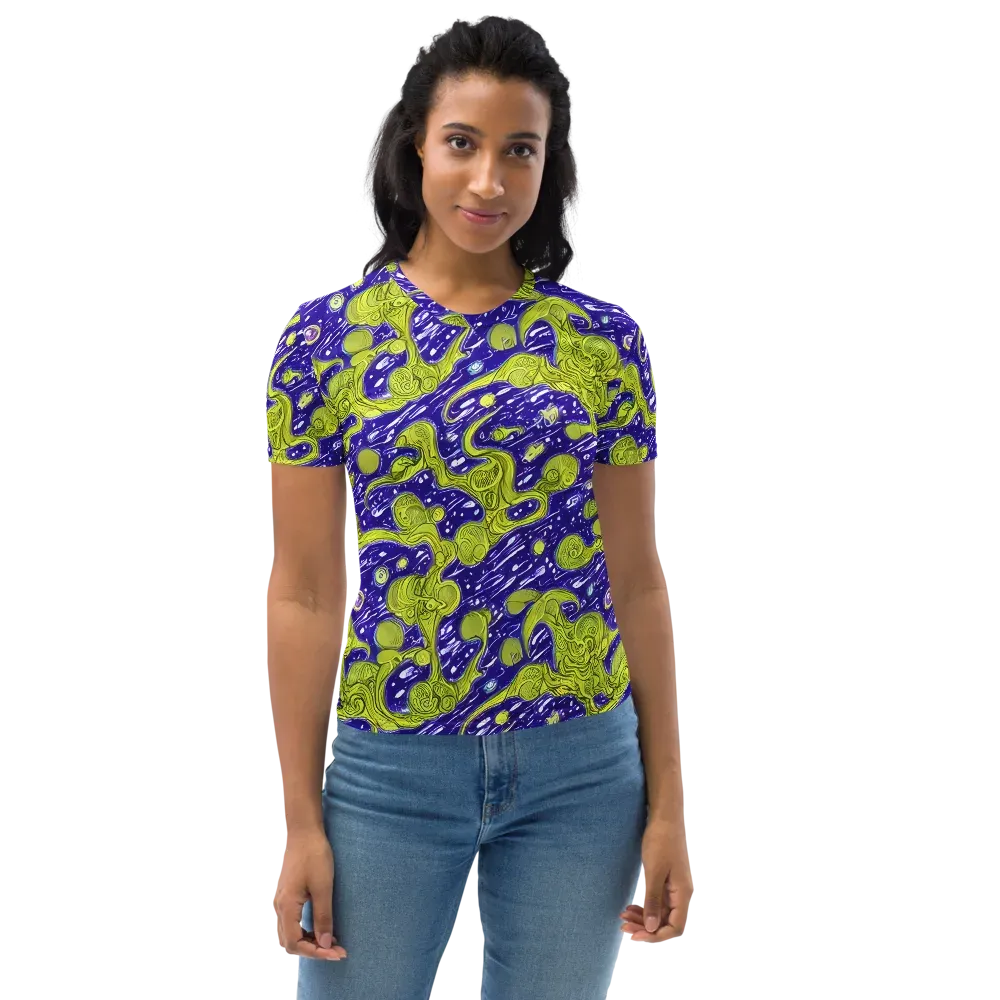 Lime Current on Women's Crew Neck T-Shirt — Front