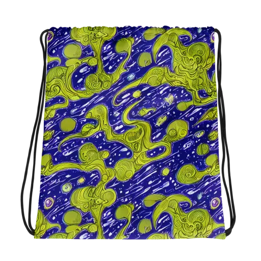 Lime Current on a Drawstring Bag