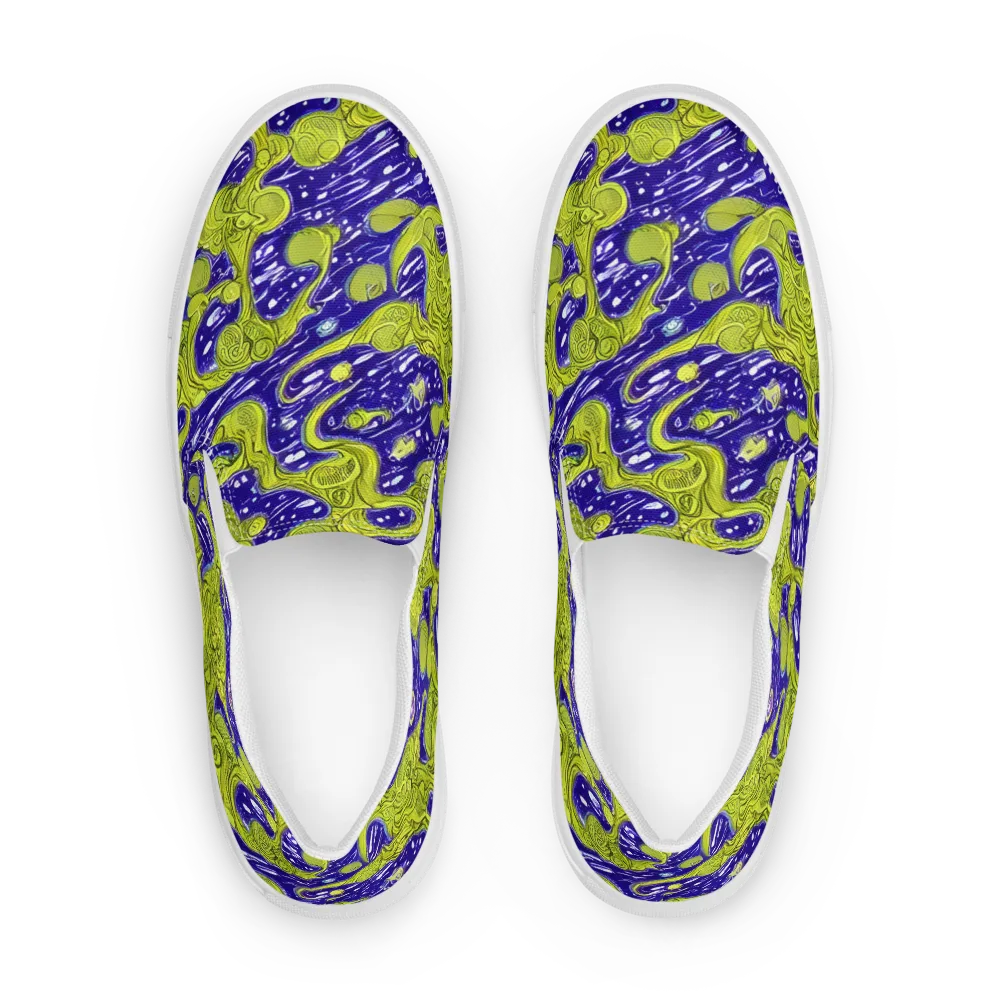 Lime Current on Women's Slip-On Canvas Shoes — Front