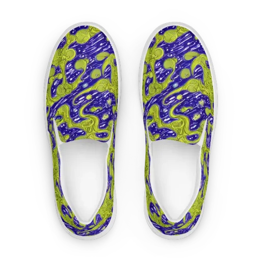 Lime Current on a Women's Slip-On Canvas Shoes