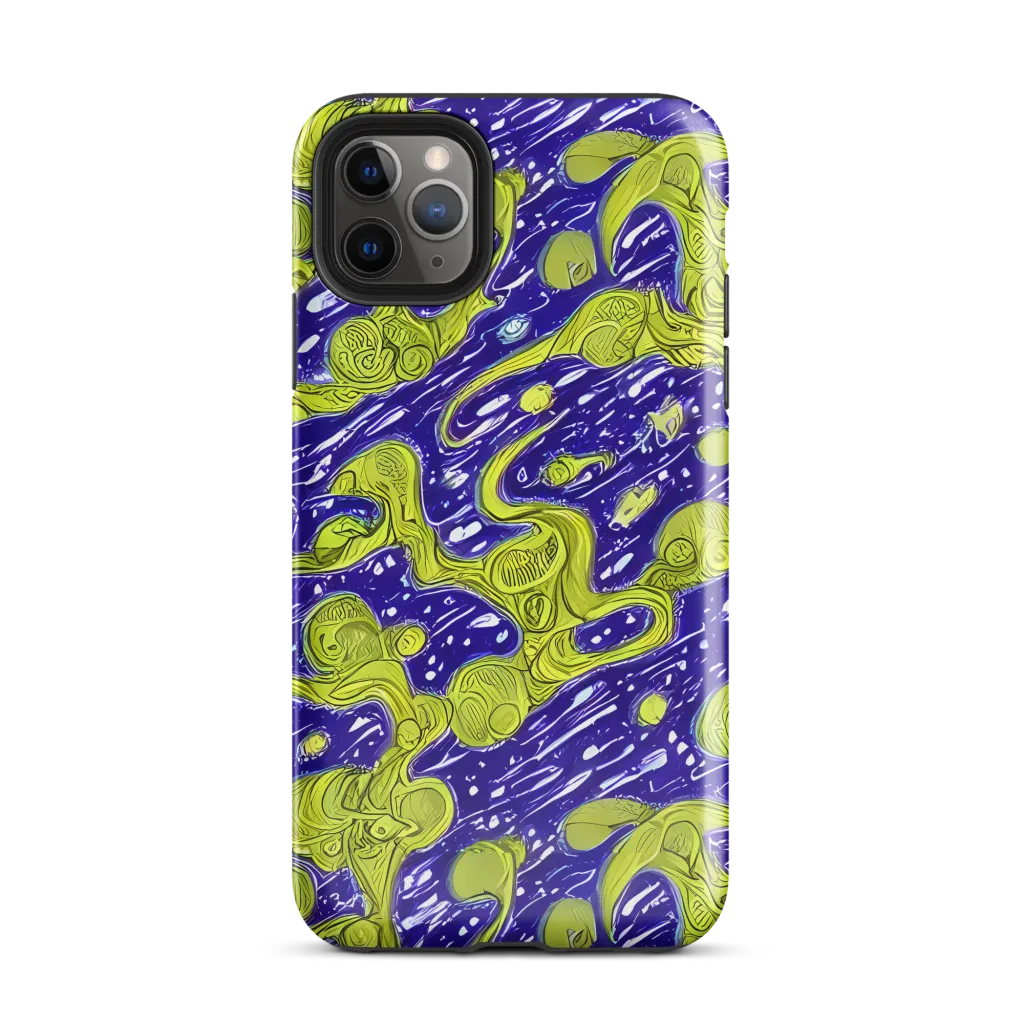 Lime Current on Tough Case for iPhone® — Front