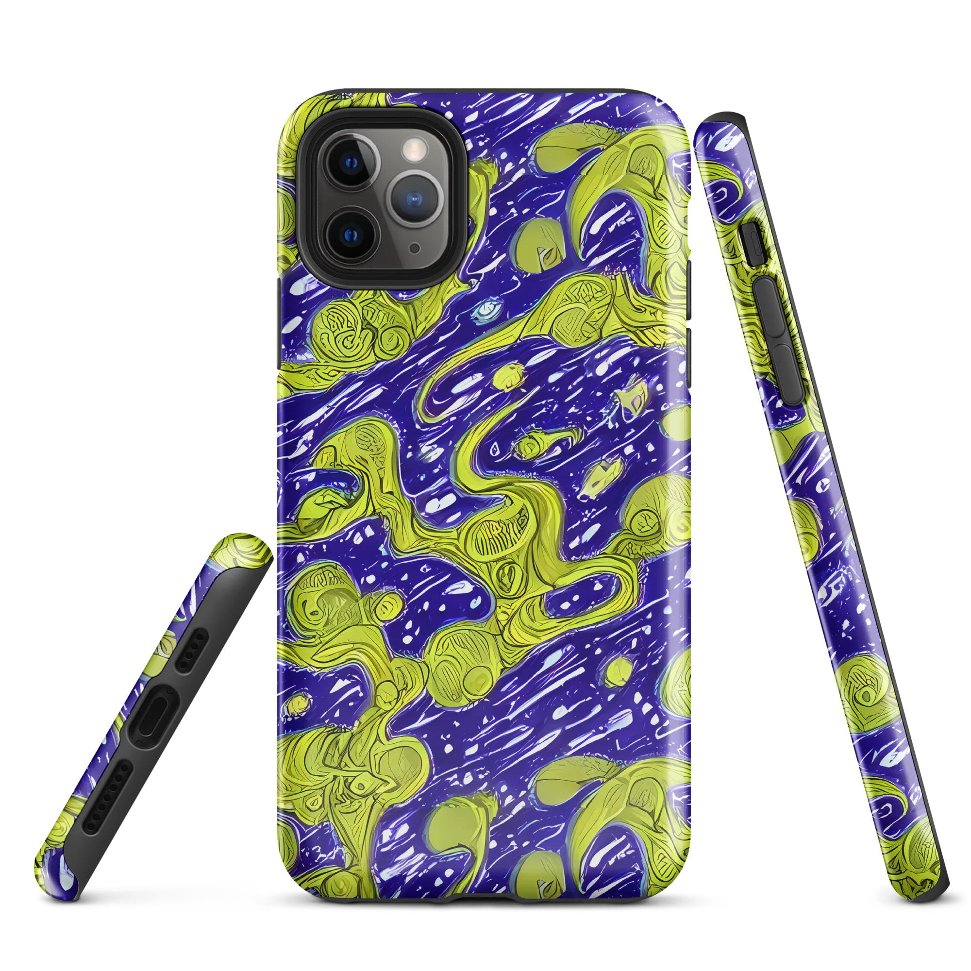 Lime Current on Tough Case for iPhone® — Front