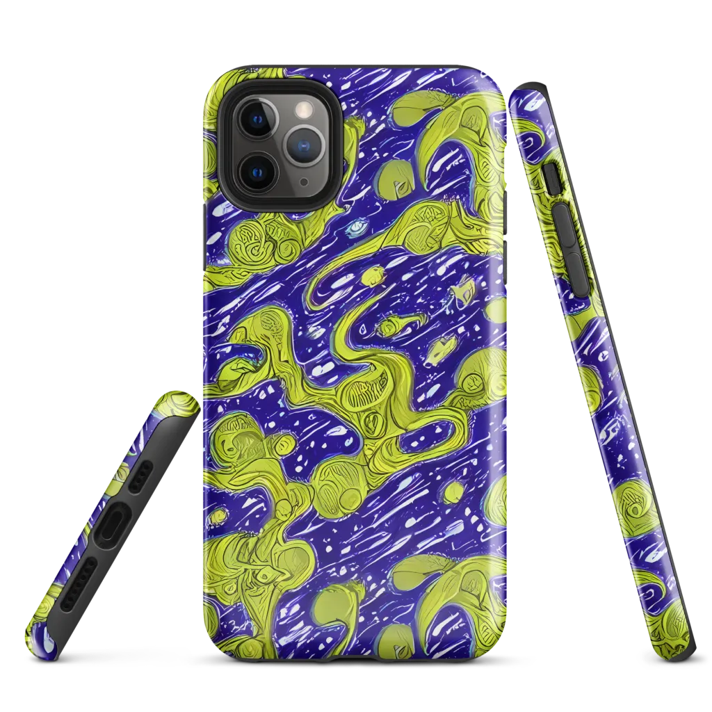 Lime Current on Tough Case for iPhone® — Front
