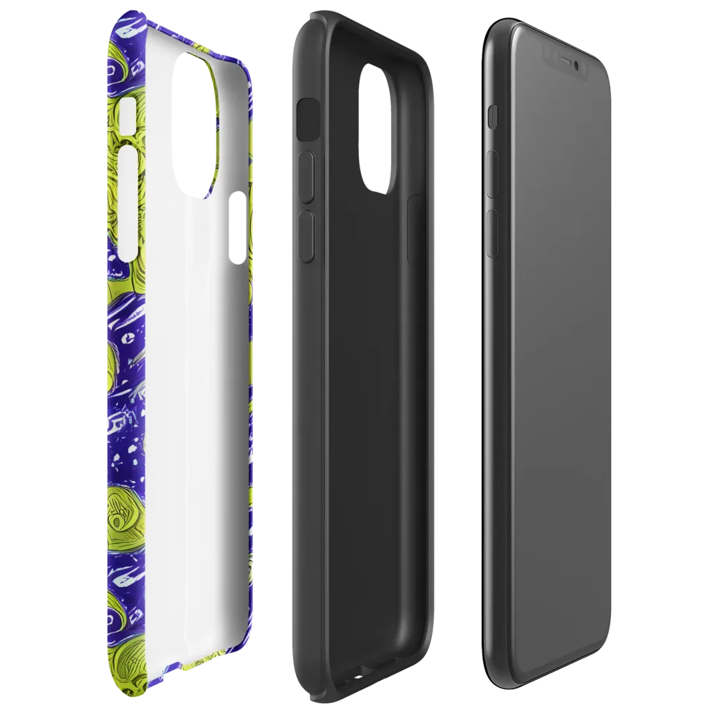 Lime Current on Tough Case for iPhone® — Right