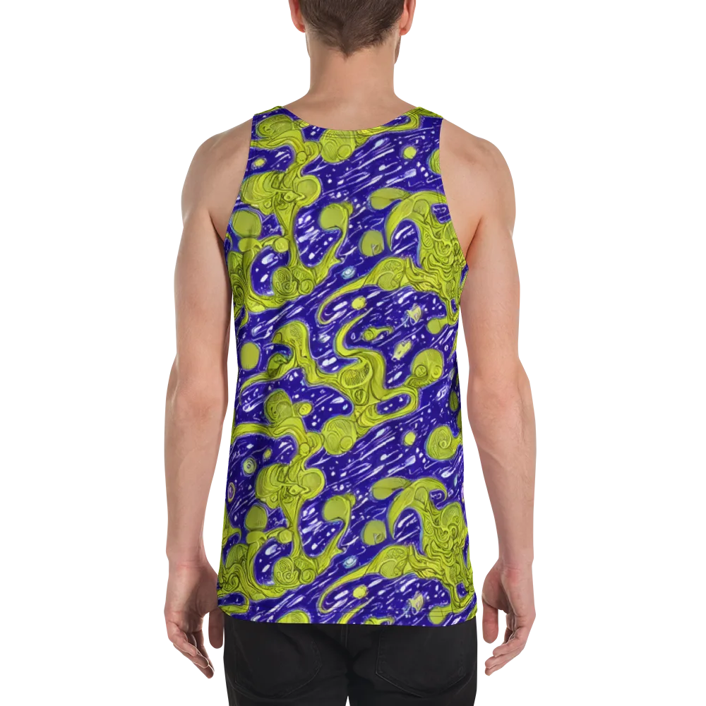 Lime Current on Men's Tank Top — Back