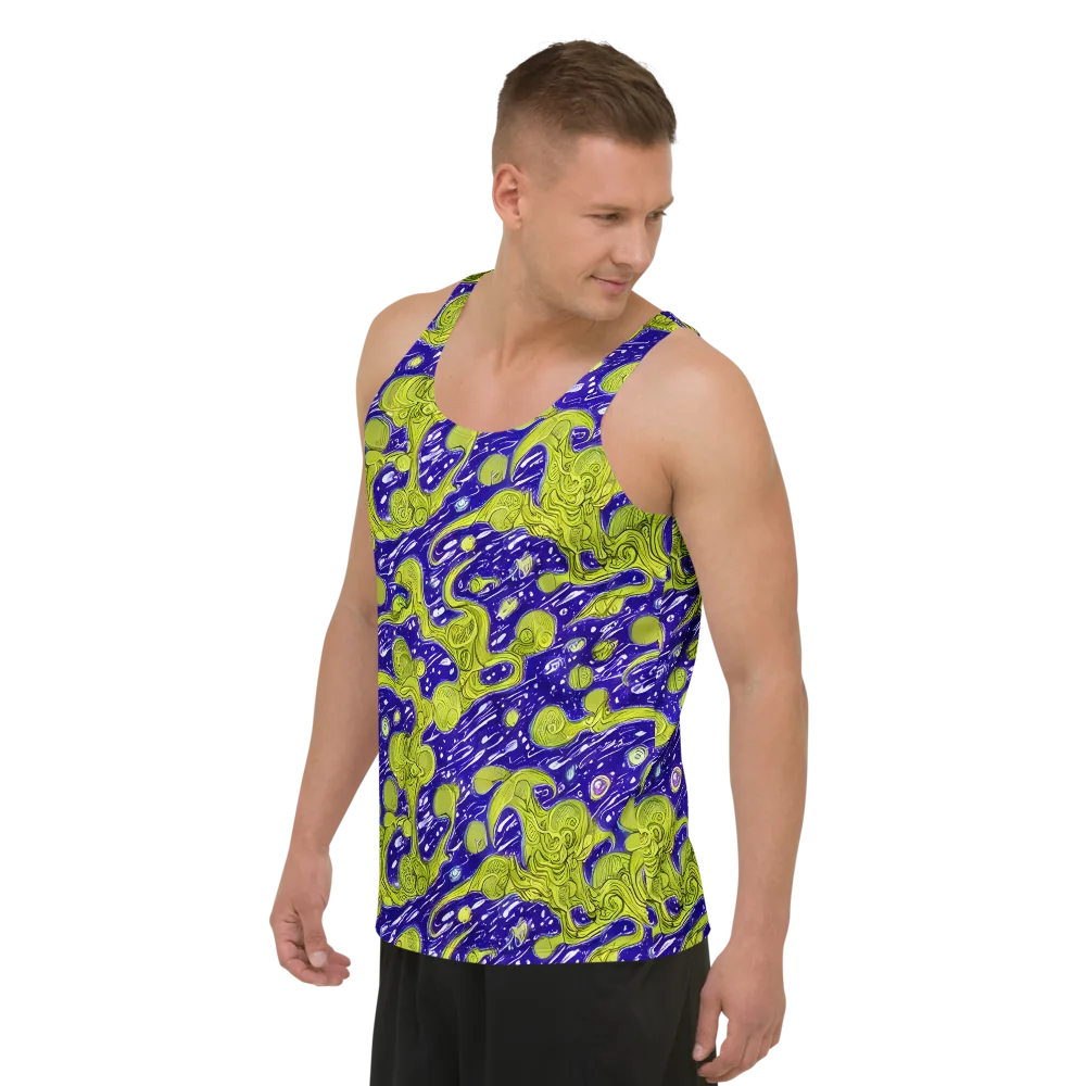 Lime Current on Men's Tank Top — Left Front