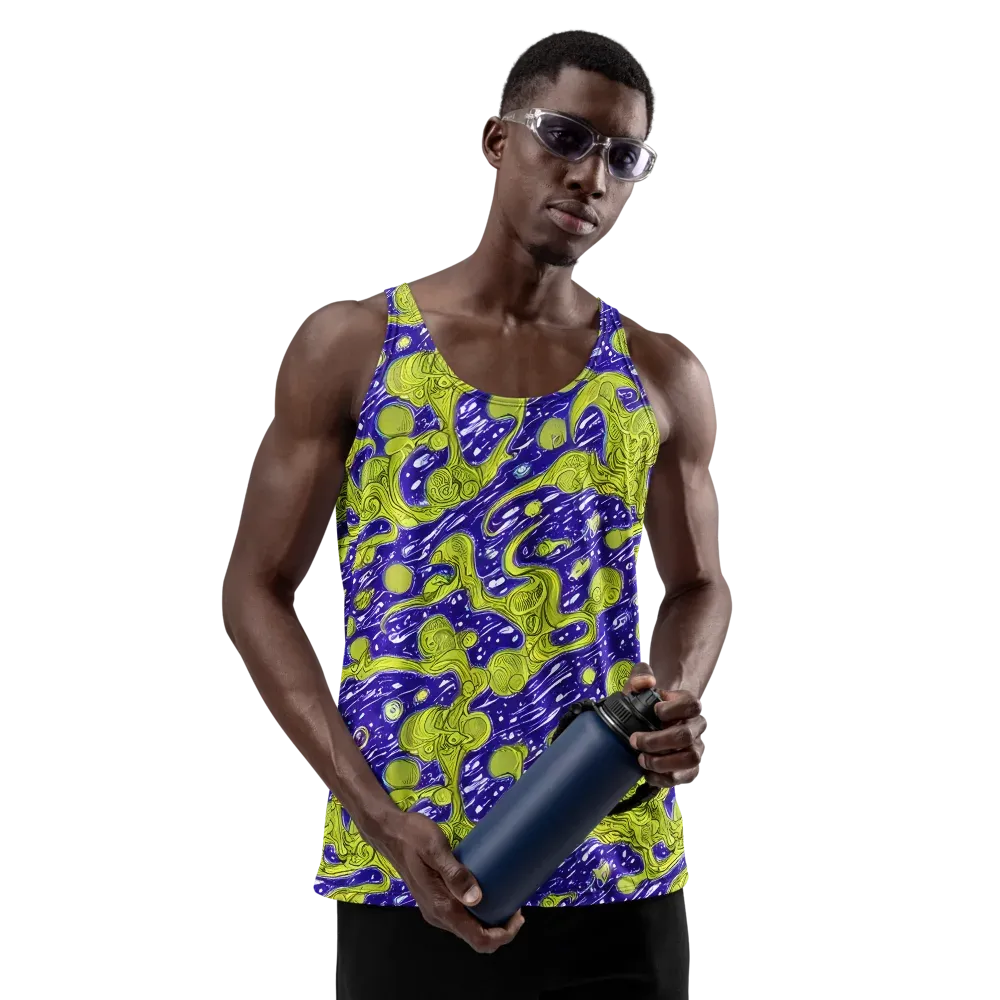 Lime Current on Men's Tank Top — Front