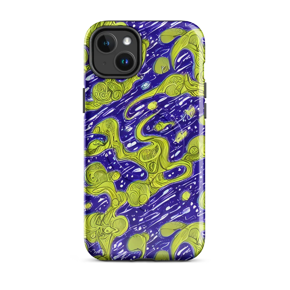Lime Current on MagSafe Tough Case for iPhone® — Front