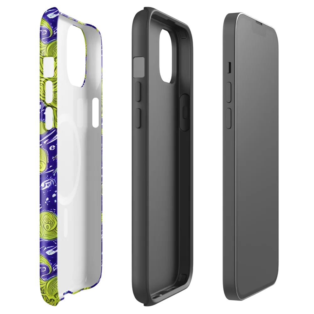 Lime Current on MagSafe Tough Case for iPhone® — Front