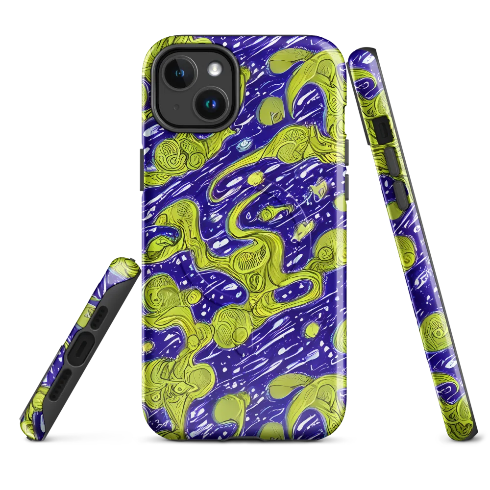 Lime Current on MagSafe Tough Case for iPhone® — Front