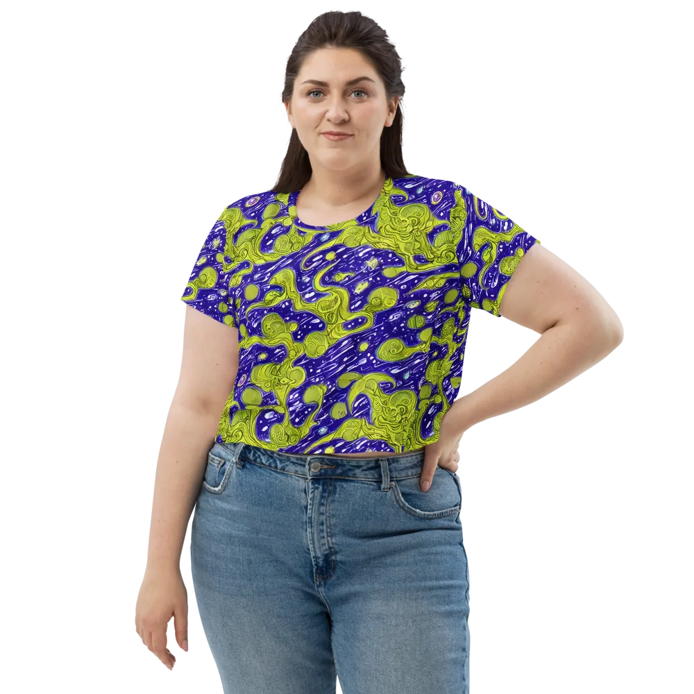 Lime Current on Crop Tee — Front