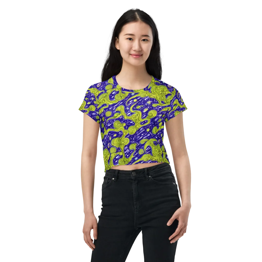 Lime Current on Crop Tee — Front