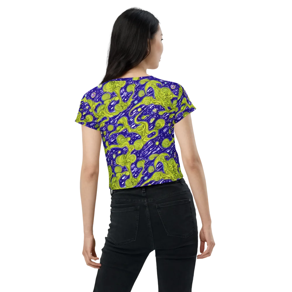 Lime Current on Crop Tee — Back