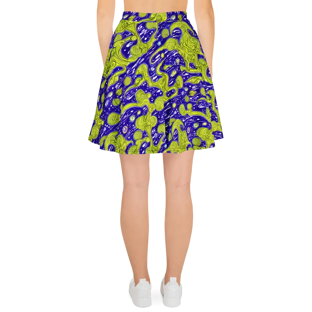 Lime Current on Skater Skirt — Back