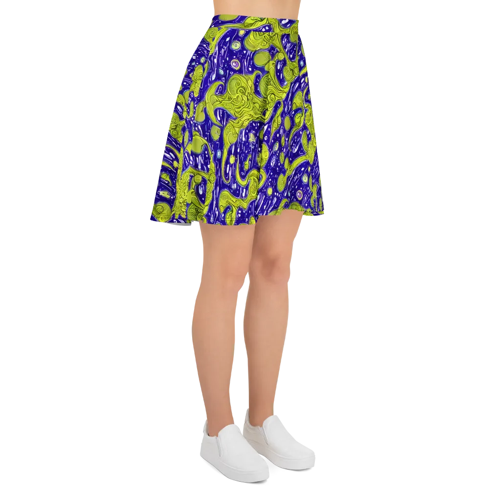 Lime Current on Skater Skirt — Right