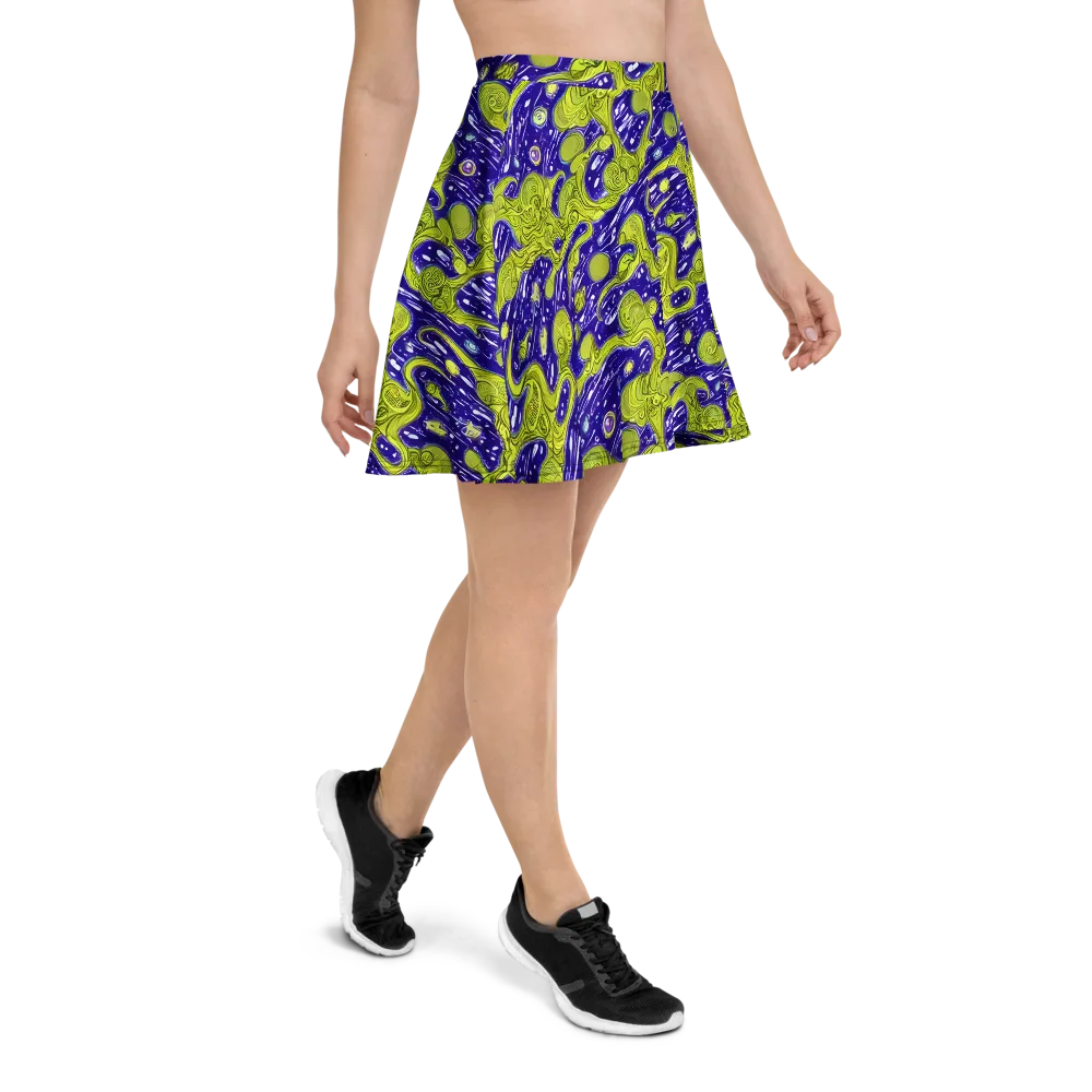 Lime Current on Skater Skirt — Right