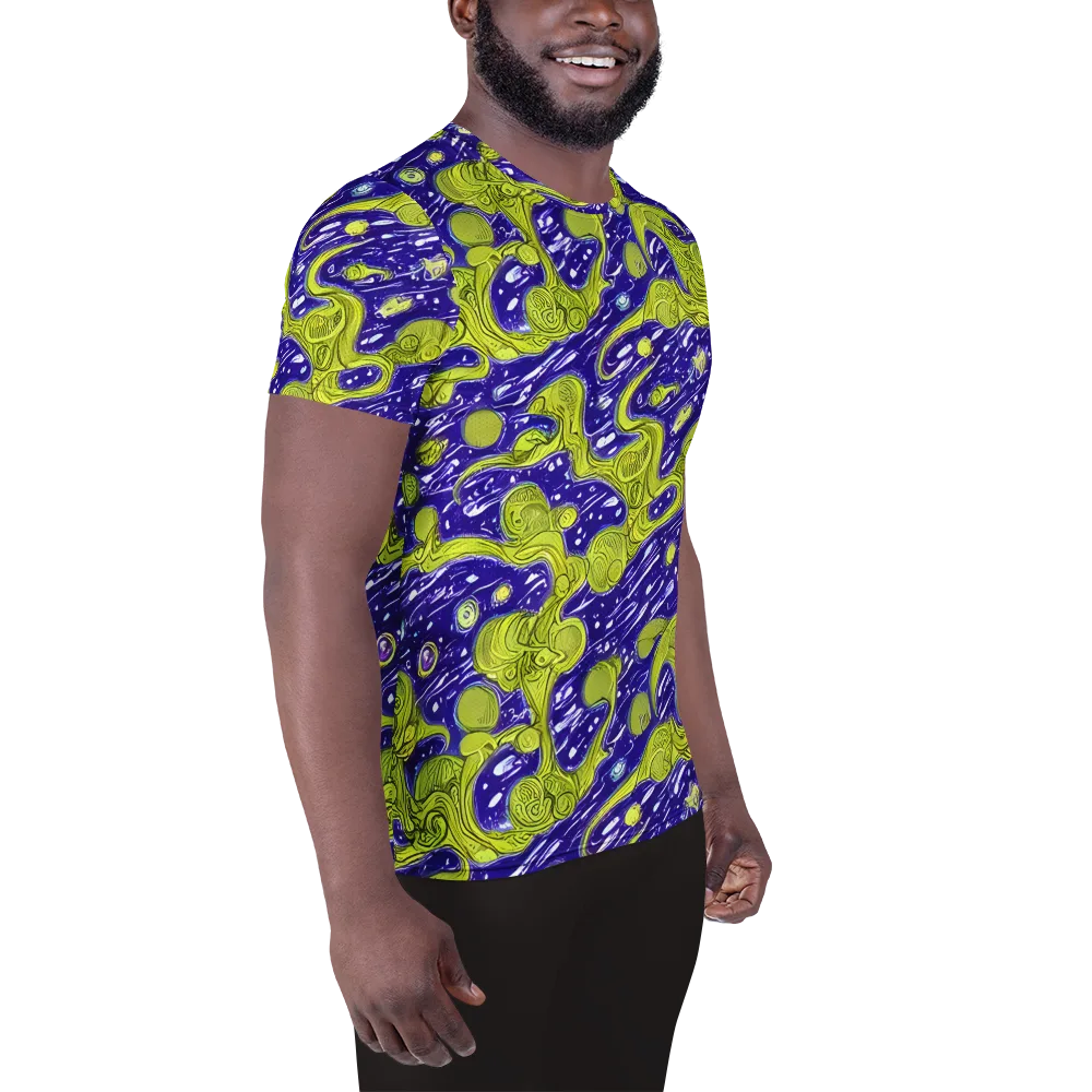 Lime Current on Men's Athletic T-Shirt — Right