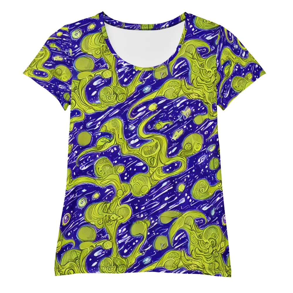 Lime Current on Women's Athletic T-Shirt — Front