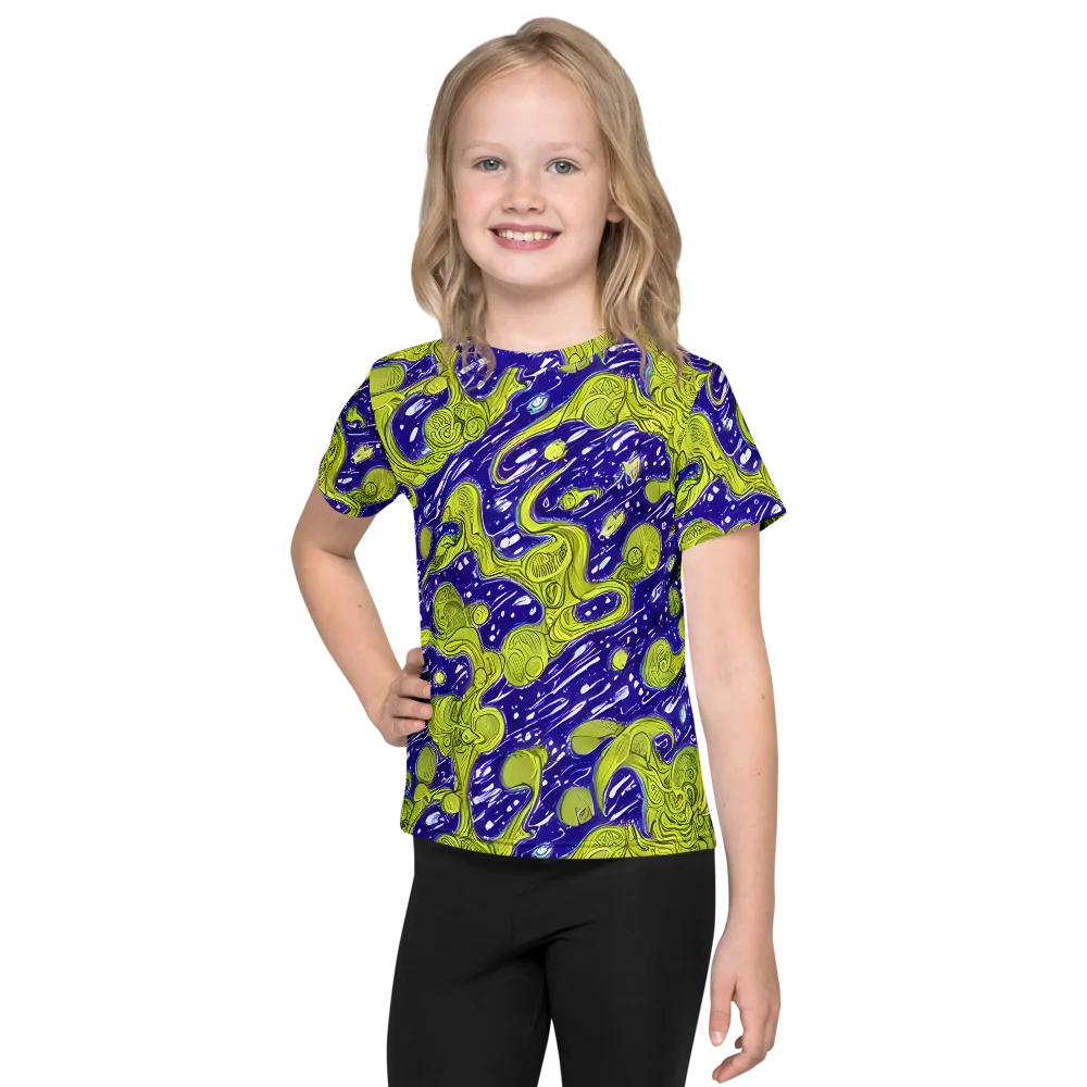 Lime Current on Kids Crew Neck T-Shirt — Front