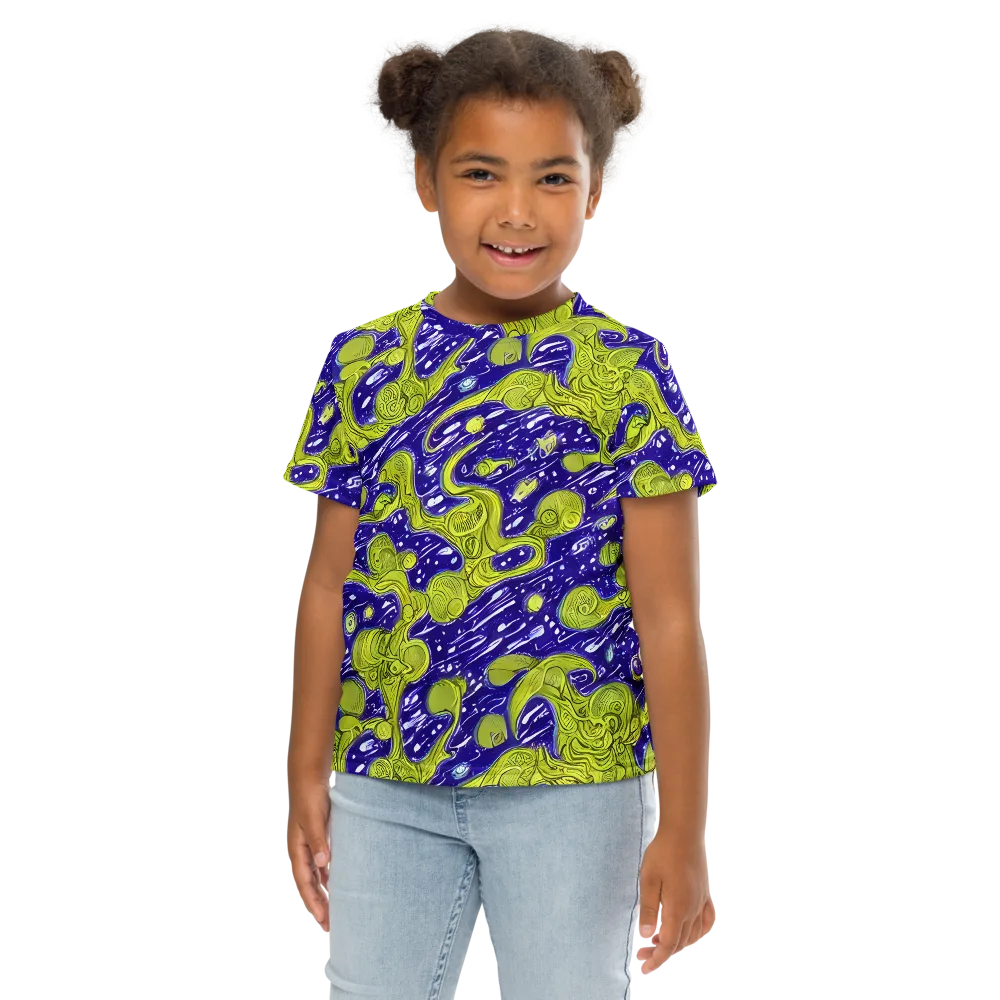 Lime Current on Kids Crew Neck T-Shirt — Front