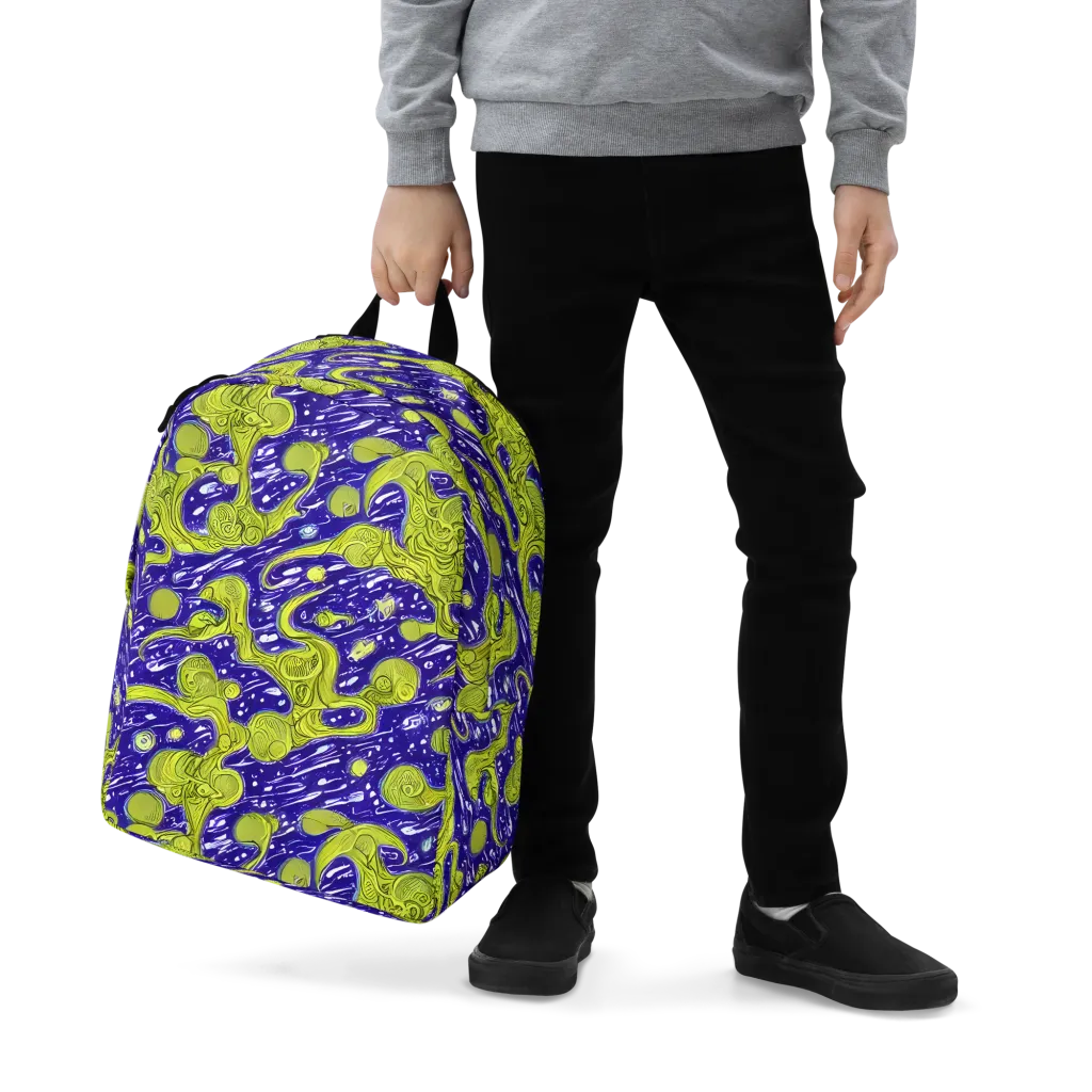 Lime Current on Minimalist Backpack — Zoomed-in