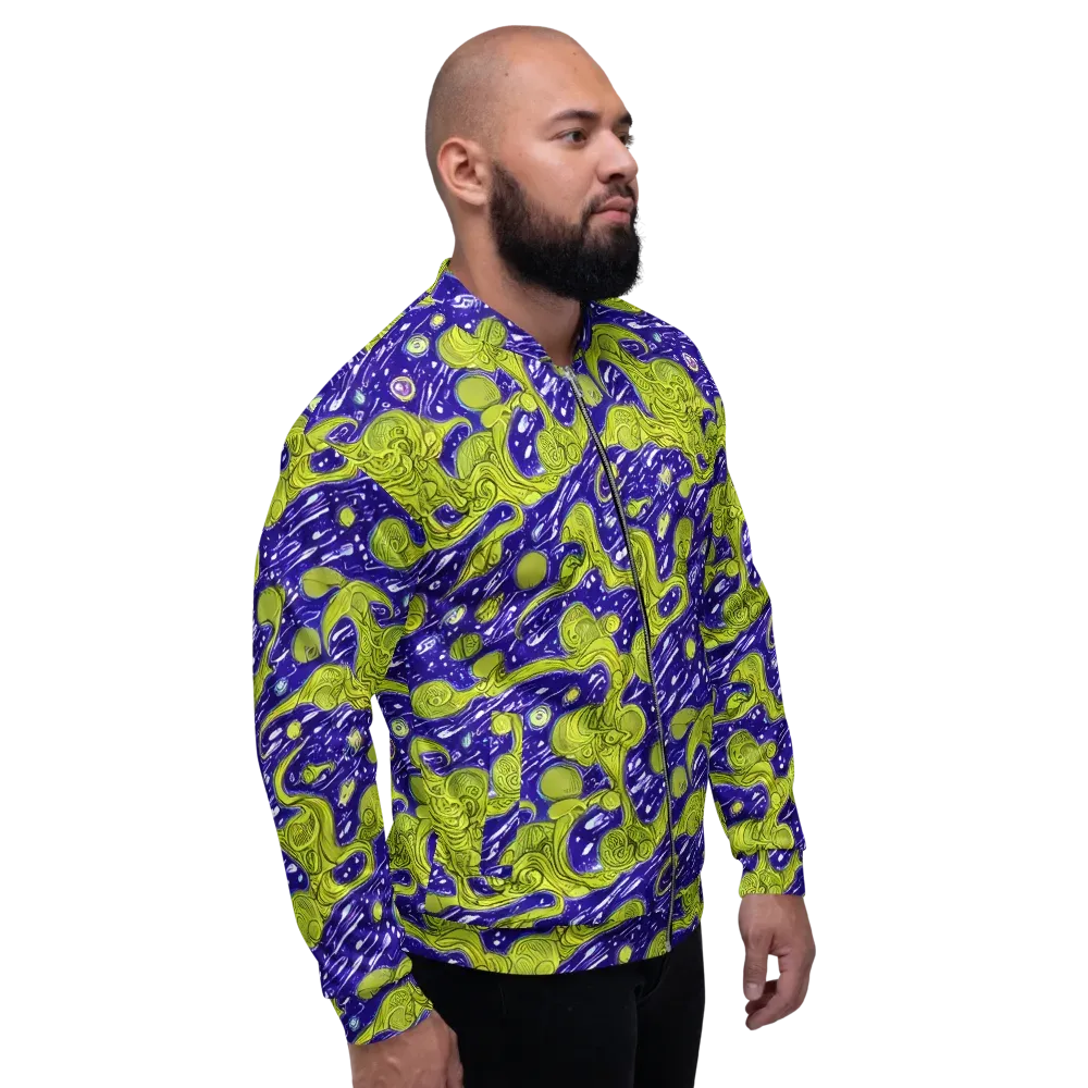 Lime Current on Bomber Jacket — Right