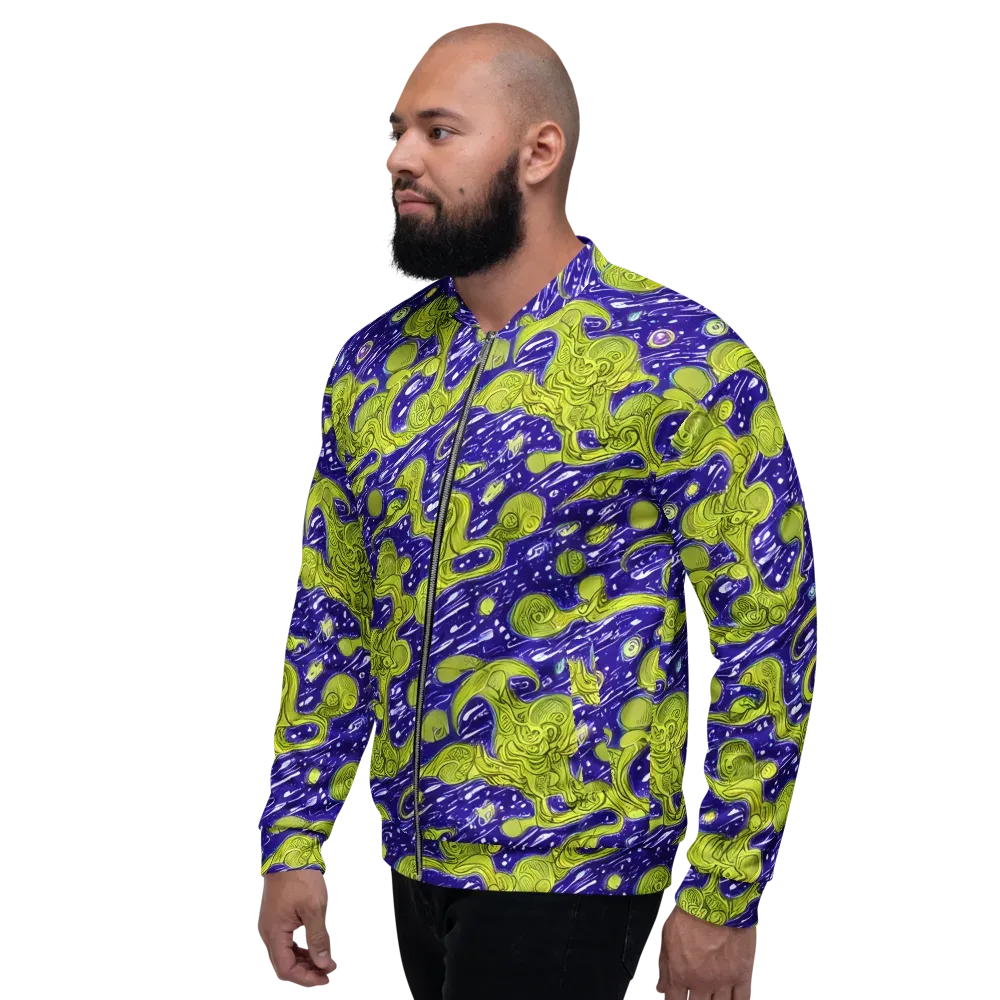 Lime Current on Bomber Jacket — Left