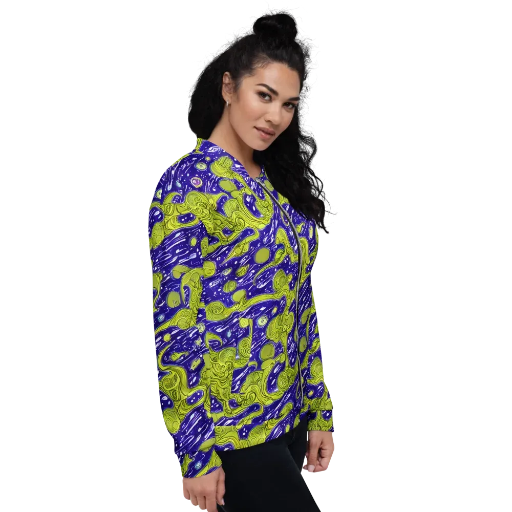 Lime Current on Bomber Jacket — Right