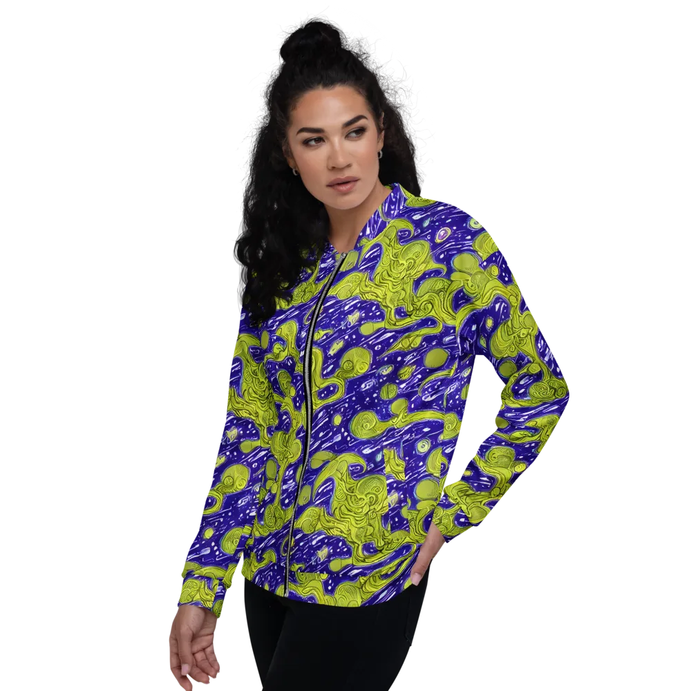 Lime Current on Bomber Jacket — Left
